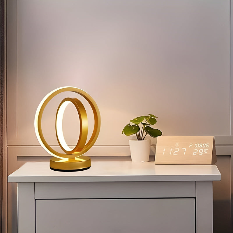 NARA - Oplaadbare Tafellamp met Dimbare Functie en Modern Metaal Design - Zwart en Goud 3