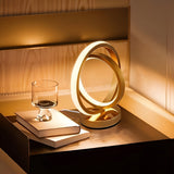 NARA - Oplaadbare Tafellamp met Dimbare Functie en Modern Metaal Design - Zwart en Goud 5