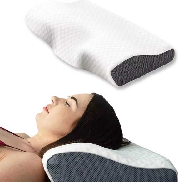NARA - Orthopedisch Slaapkussen van Traagschuim met Verkoelende Gel – Ergonomisch en Ademend 50x30x10 cm 0