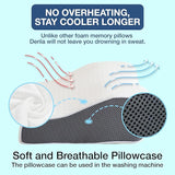 NARA - Orthopedisch Slaapkussen van Traagschuim met Verkoelende Gel – Ergonomisch en Ademend 50x30x10 cm 5