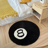 NARA - Retro 8-Ball Tapijt met Rutschfest Ondersteuning – Voor Binnen en Buiten – Hoogwaardige Polyester Vloerkleed 2