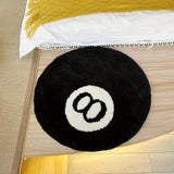 NARA - Retro 8-Ball Tapijt met Rutschfest Ondersteuning – Voor Binnen en Buiten – Hoogwaardige Polyester Vloerkleed 4