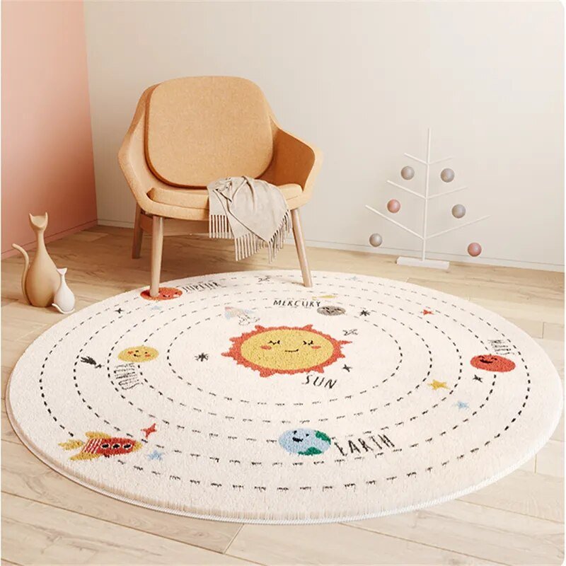 NARA - Rond Vloerkleed voor Kinderen - Zacht en Duurzaam, Machinewasbaar, 60-120 cm 10