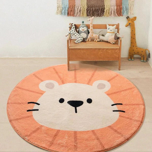 NARA - Rond Vloerkleed voor Kinderen - Zacht en Duurzaam, Machinewasbaar, 60-120 cm 1