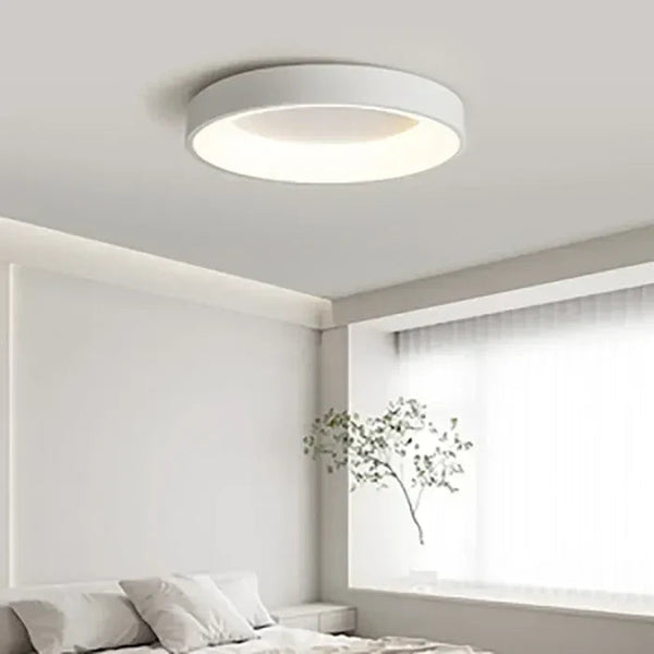 NARA - Ronde LED Plafondlamp met Scandinavisch Ontwerp - Warmwit Licht - 30 cm Aluminium en Acrylglas 0