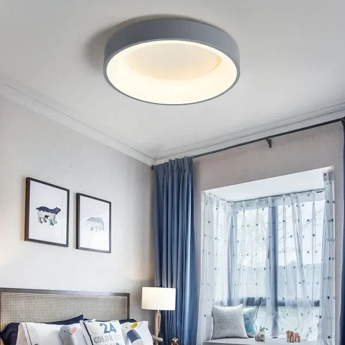 NARA - Ronde LED Plafondlamp met Scandinavisch Ontwerp - Warmwit Licht - 30 cm Aluminium en Acrylglas 4