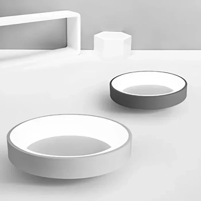NARA - Ronde LED Plafondlamp met Scandinavisch Ontwerp - Warmwit Licht - 30 cm Aluminium en Acrylglas 6