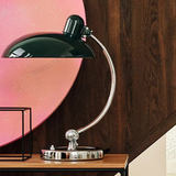 NARA - ScandiArc Tafellamp van Ijzer met Bauhaus Design en Chroomafwerking 3