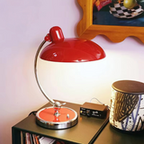 NARA - ScandiArc Tafellamp van Ijzer met Bauhaus Design en Chroomafwerking 5