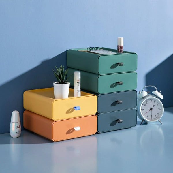 NARA - Stapelbare Kunststof Opbergdozen 8x20x19 cm voor Georganiseerd Interieur – Modern en Veelzijdig Design 0