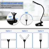 NARA - USB Oplaadbaar Clip-on Boeklampje met 3 Kleuren en 8 Helderheidsniveaus - Draagbaar Leeslicht voor Thuis en Reizen 4