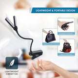 NARA - USB Oplaadbaar Clip-on Boeklampje met 3 Kleuren en 8 Helderheidsniveaus - Draagbaar Leeslicht voor Thuis en Reizen 6