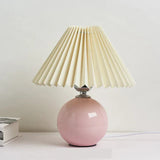 NARA - Vintage Tafel Lamp met Plissé Lampenkap – Elegante Retro Verlichting voor Nachtkastje en Woonkamer 13
