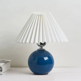 NARA - Vintage Tafel Lamp met Plissé Lampenkap – Elegante Retro Verlichting voor Nachtkastje en Woonkamer 3