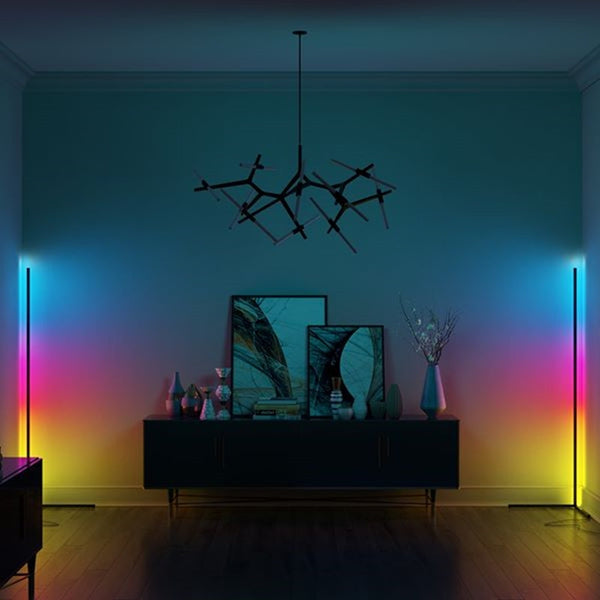 NARA - Vloerlamp Zwart met Ingebouwde LED en Dimmer – Elegante Staande Lamp voor Woonkamer 1