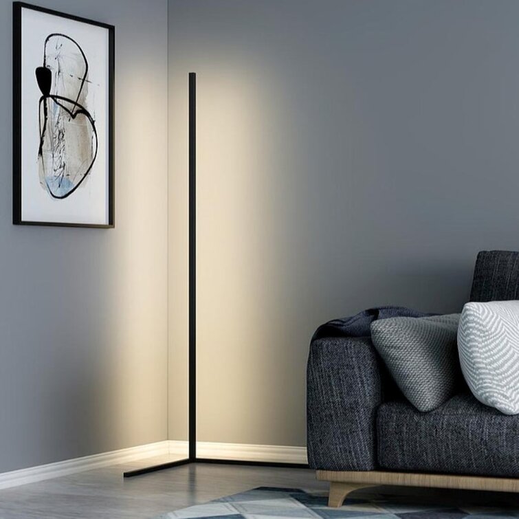 NARA - Vloerlamp Zwart met Ingebouwde LED en Dimmer – Elegante Staande Lamp voor Woonkamer 2