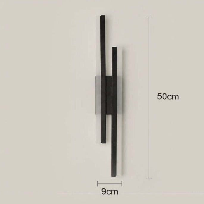 NARA - Wandlamp Zwart van Acryl en IJzer met Warmwit Licht – Modern Minimalistisch Ontwerp voor Binnengebruik 11