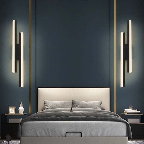 NARA - Wandlamp Zwart van Acryl en IJzer met Warmwit Licht – Modern Minimalistisch Ontwerp voor Binnengebruik 1