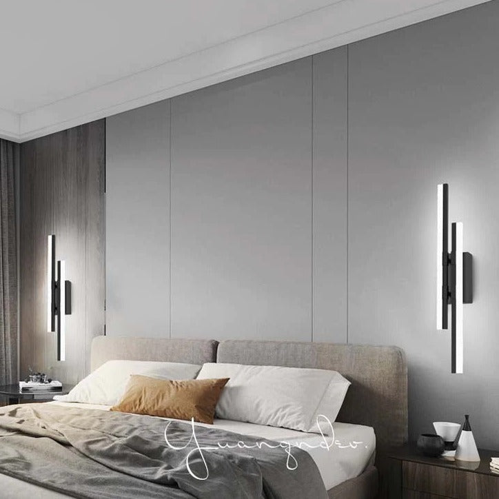 NARA - Wandlamp Zwart van Acryl en IJzer met Warmwit Licht – Modern Minimalistisch Ontwerp voor Binnengebruik 2
