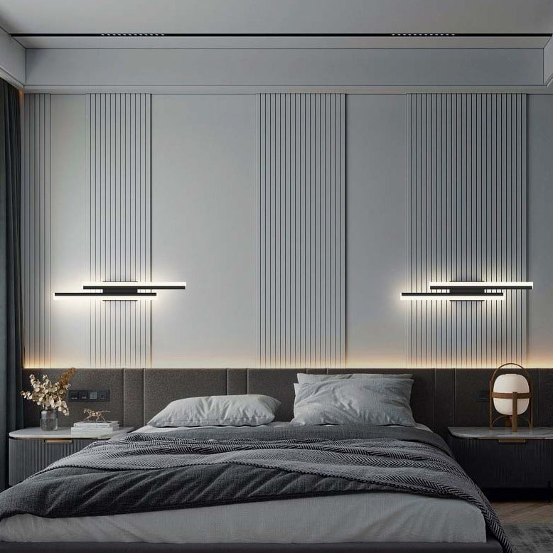 NARA - Wandlamp Zwart van Acryl en IJzer met Warmwit Licht – Modern Minimalistisch Ontwerp voor Binnengebruik 3