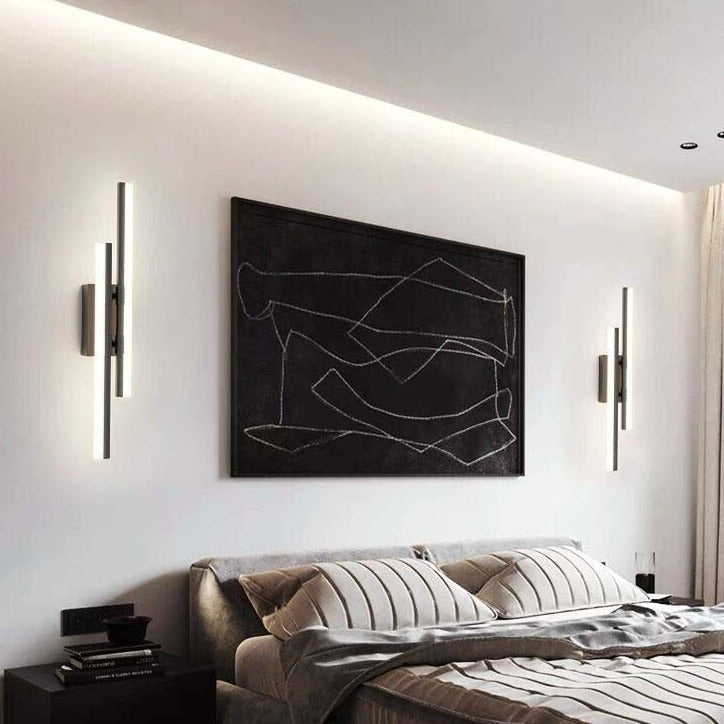 NARA - Wandlamp Zwart van Acryl en IJzer met Warmwit Licht – Modern Minimalistisch Ontwerp voor Binnengebruik 4