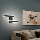 NARA - Wandlamp Zwart van Acryl en IJzer met Warmwit Licht – Modern Minimalistisch Ontwerp voor Binnengebruik 5