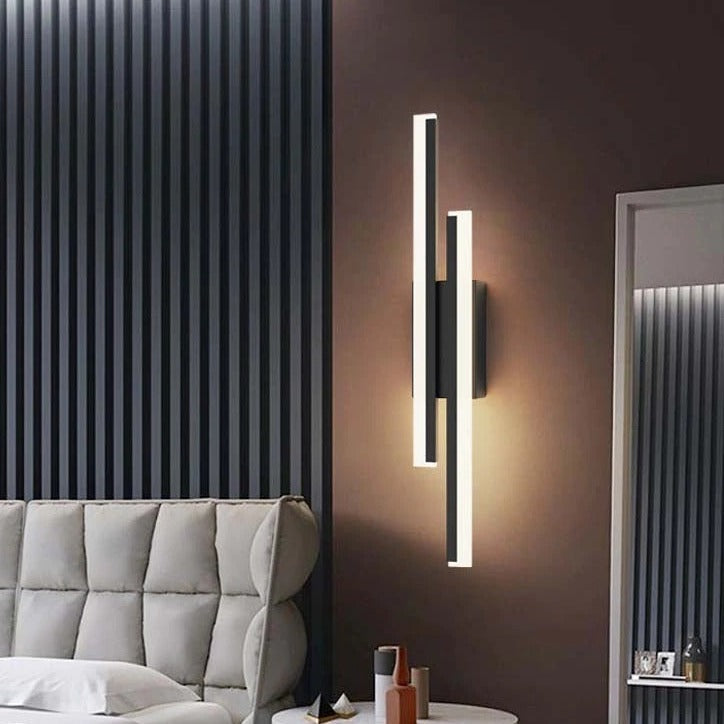 NARA - Wandlamp Zwart van Acryl en IJzer met Warmwit Licht – Modern Minimalistisch Ontwerp voor Binnengebruik 6