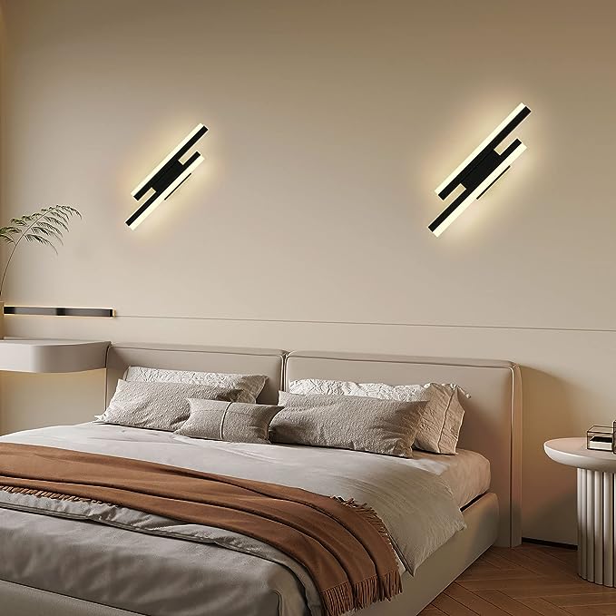 NARA - Wandlamp Zwart van Acryl en IJzer met Warmwit Licht – Modern Minimalistisch Ontwerp voor Binnengebruik 7