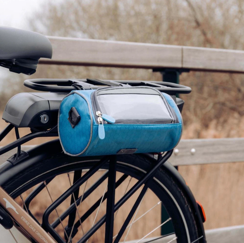NARA - Waterdichte Fietstas met Touchscreen Telefoonvak – 22 x 12,5 x 12,5 cm – Zwart Nylon voor Fietsgebruik 3