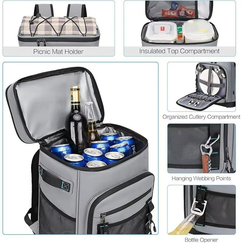 NARA - Waterdichte Koelrugzak 30L met Isolatie en Lekvrij Ontwerp voor Picknick en Reizen 4
