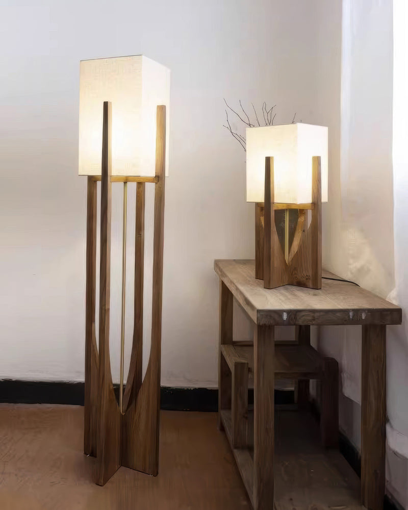 Japanse Walnoot Vloerlamp