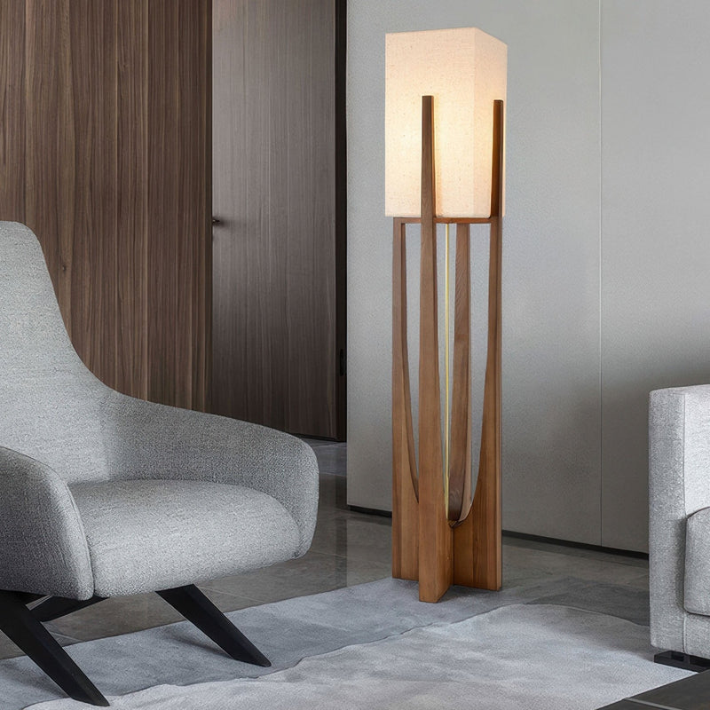 Japanse Walnoot Vloerlamp
