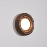 Orbitus Wandlamp – Ronde rust in hout en licht