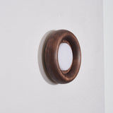 Orbitus Wandlamp – Ronde rust in hout en licht