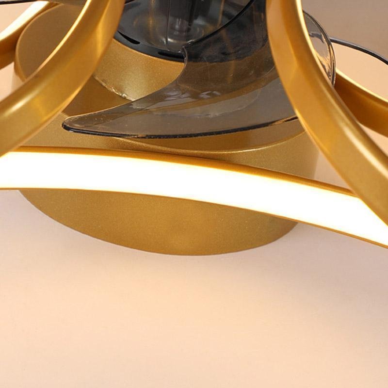 Maison Nara – Elegante Plafondlamp met Ventilator in Sculpturaal Design
