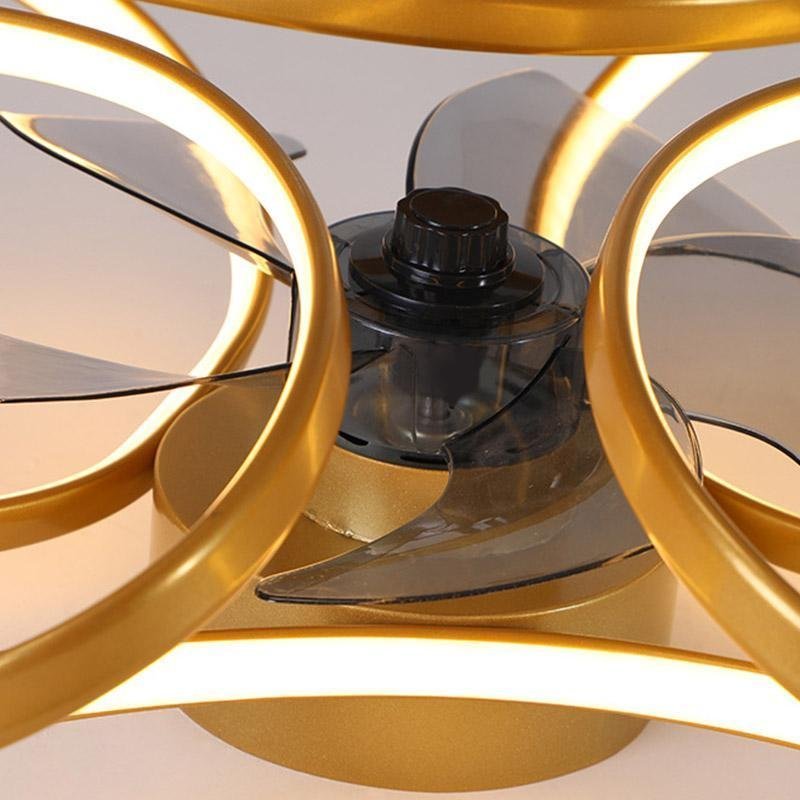 Maison Nara – Elegante Plafondlamp met Ventilator in Sculpturaal Design