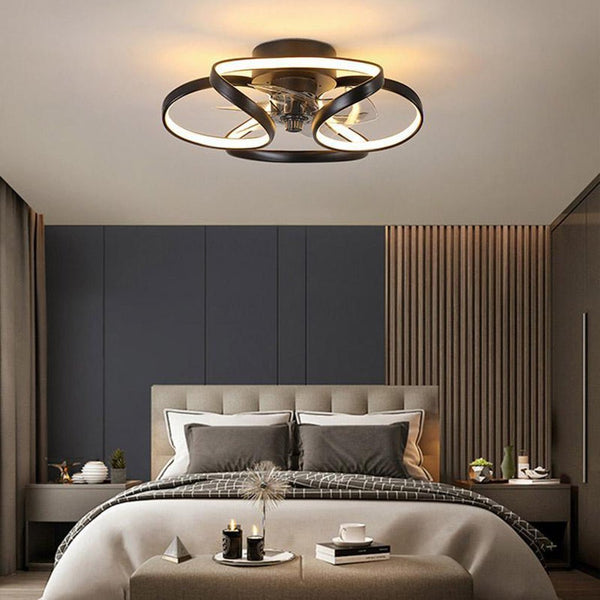 Maison Nara – Elegante Plafondlamp met Ventilator in Sculpturaal Design