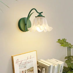 Franse retro wandlamp in bloemvorm