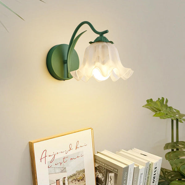 Franse retro wandlamp in bloemvorm