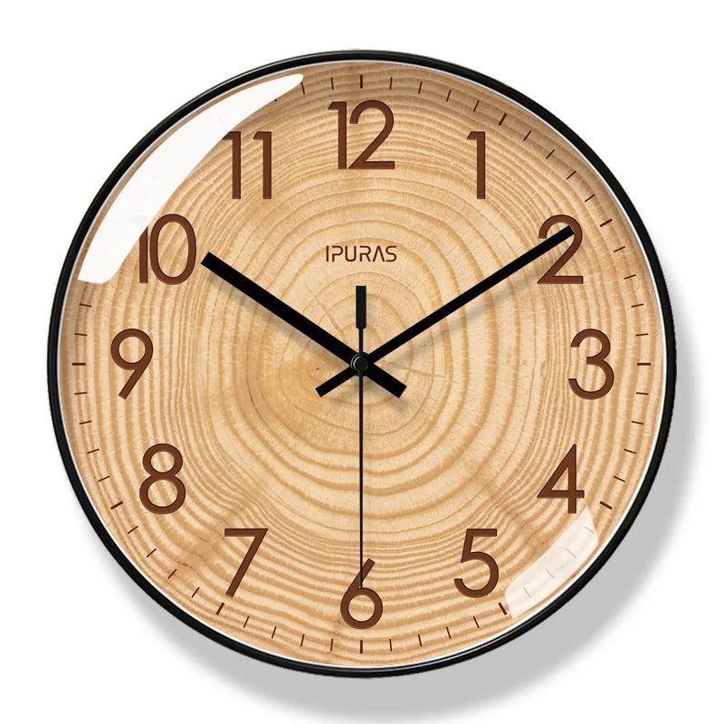 Nara – Wandklok in Retro-Minimalistische Stijl met Stil Uurwerk