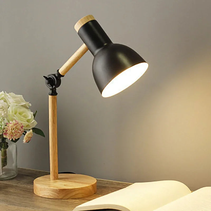 Nara – Scandinavische Tafellamp van Metaal & Hout
