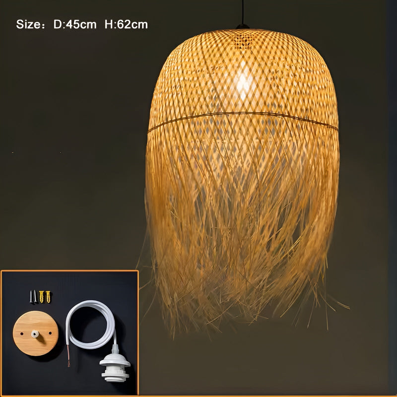 RattanRadiance – Handgeweven hanglamp in bamboe & riet