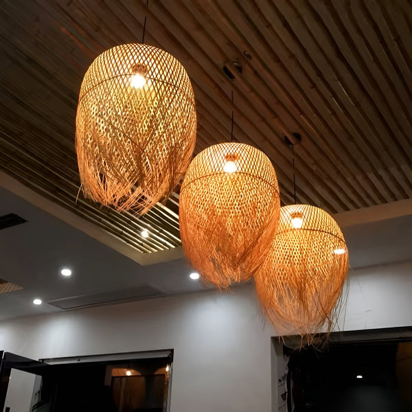 RattanRadiance – Handgeweven hanglamp in bamboe & riet