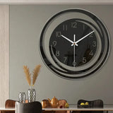 Nara – Zwarte Acryl Wandklok met Stille Werking