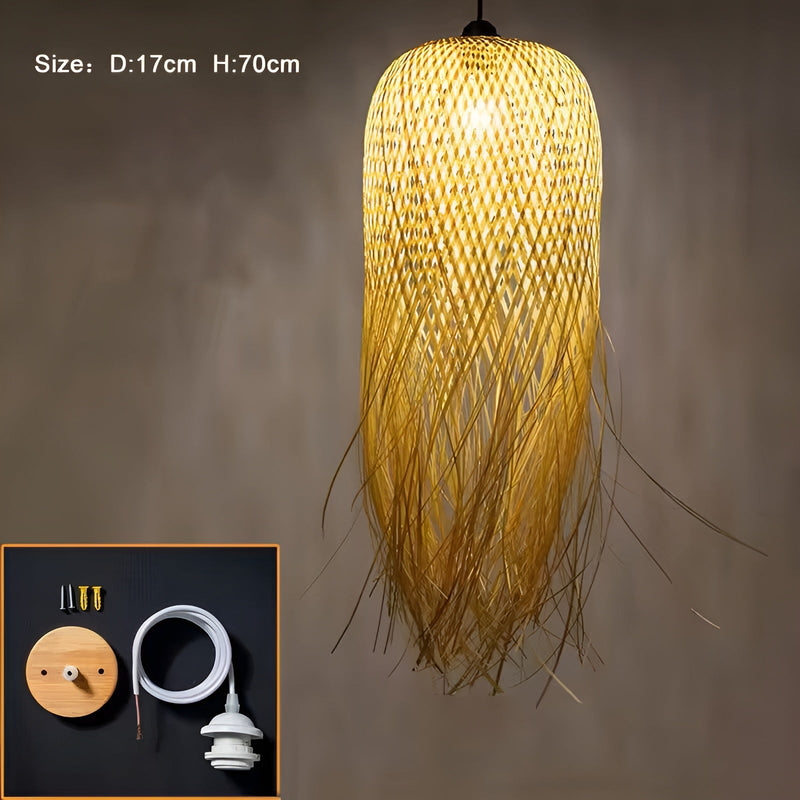 RattanRadiance – Handgeweven hanglamp in bamboe & riet