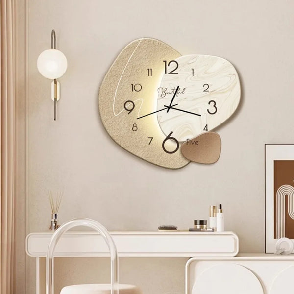 Nara – LuxeTick Decoratieve Wandklok met Stille Quartz Beweging