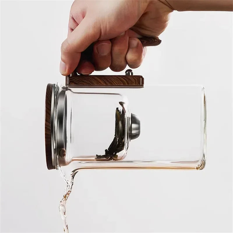 NARA | Elegante glazen theepot met infuser - Creatief ontwerp voor losse thee