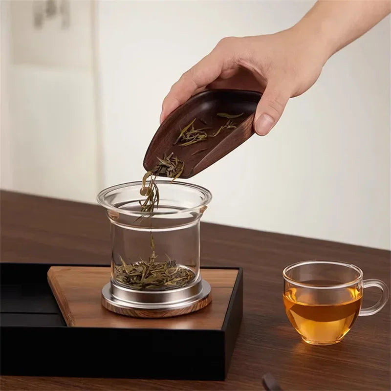 NARA | Elegante glazen theepot met infuser - Creatief ontwerp voor losse thee