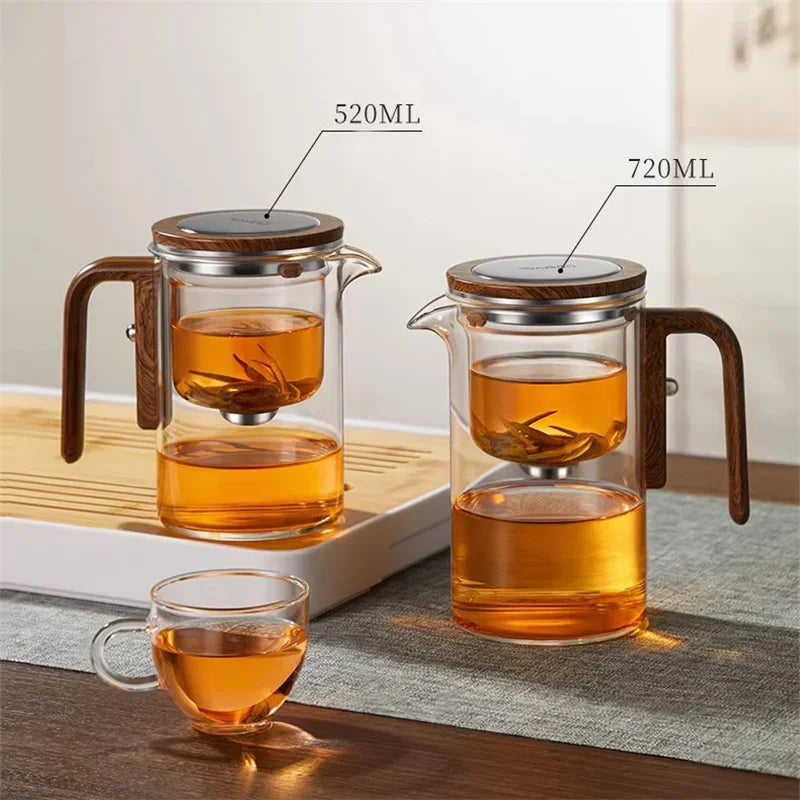 NARA | Elegante glazen theepot met infuser - Creatief ontwerp voor losse thee