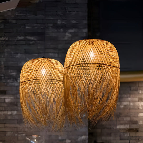 RattanRadiance – Handgeweven hanglamp in bamboe & riet